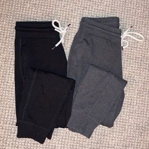 2 PAIR of sweatpants (black) (grey) individual $15